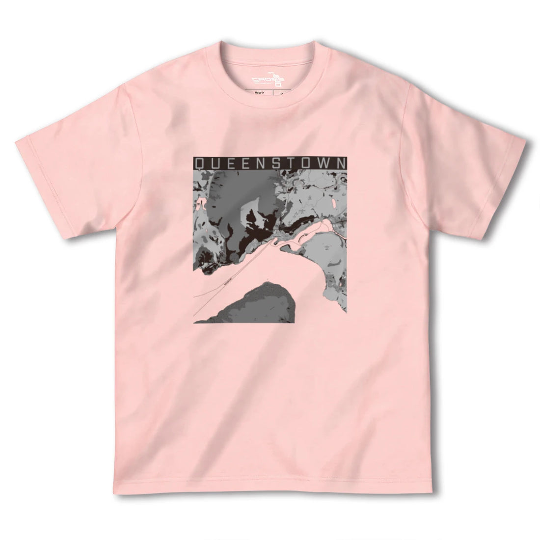 【クイーンズタウン(ニュージーランド)】地図柄ヘビーウェイトTシャツ