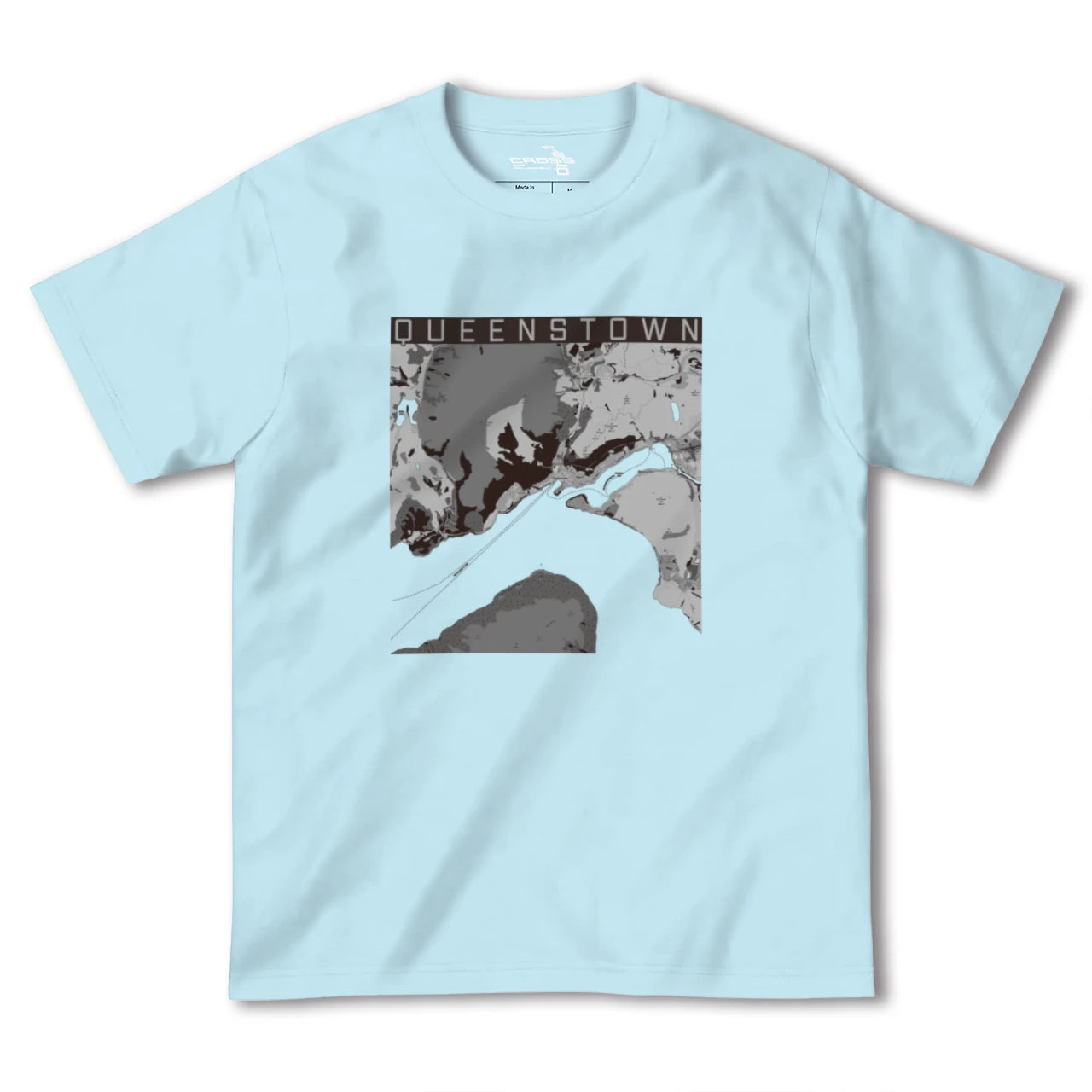 【クイーンズタウン(ニュージーランド)】地図柄ヘビーウェイトTシャツ