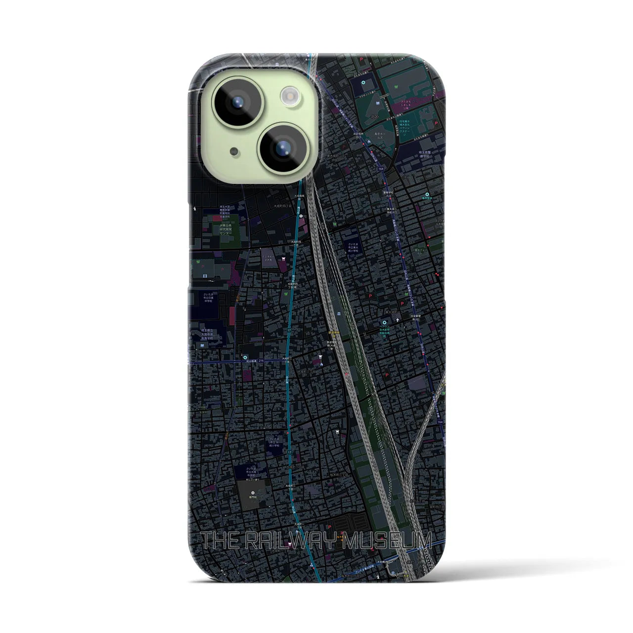 【鉄道博物館(埼玉県)】地図柄iPhoneケース(バックカバータイプ)