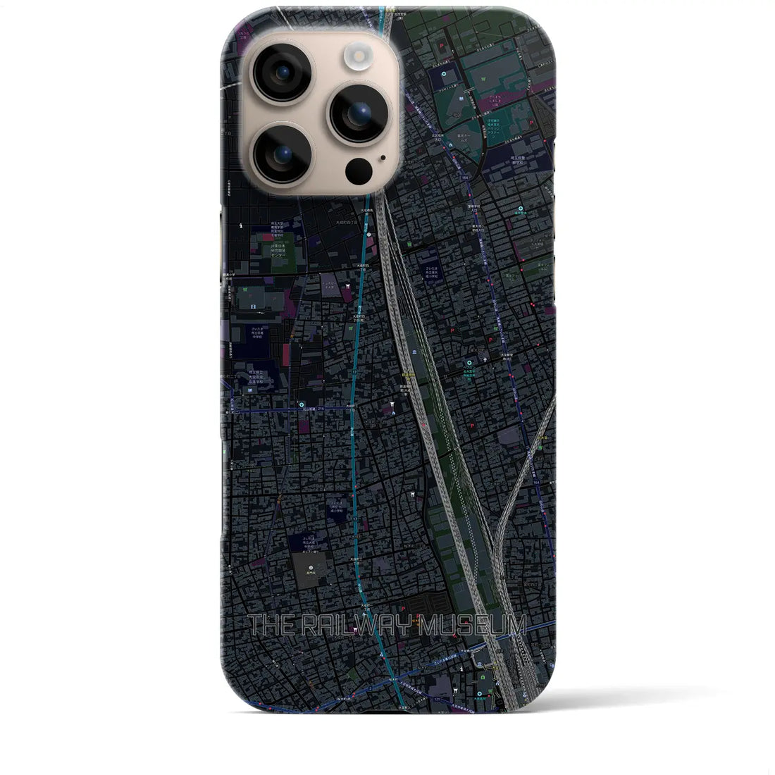 【鉄道博物館(埼玉県)】地図柄iPhoneケース(バックカバータイプ)