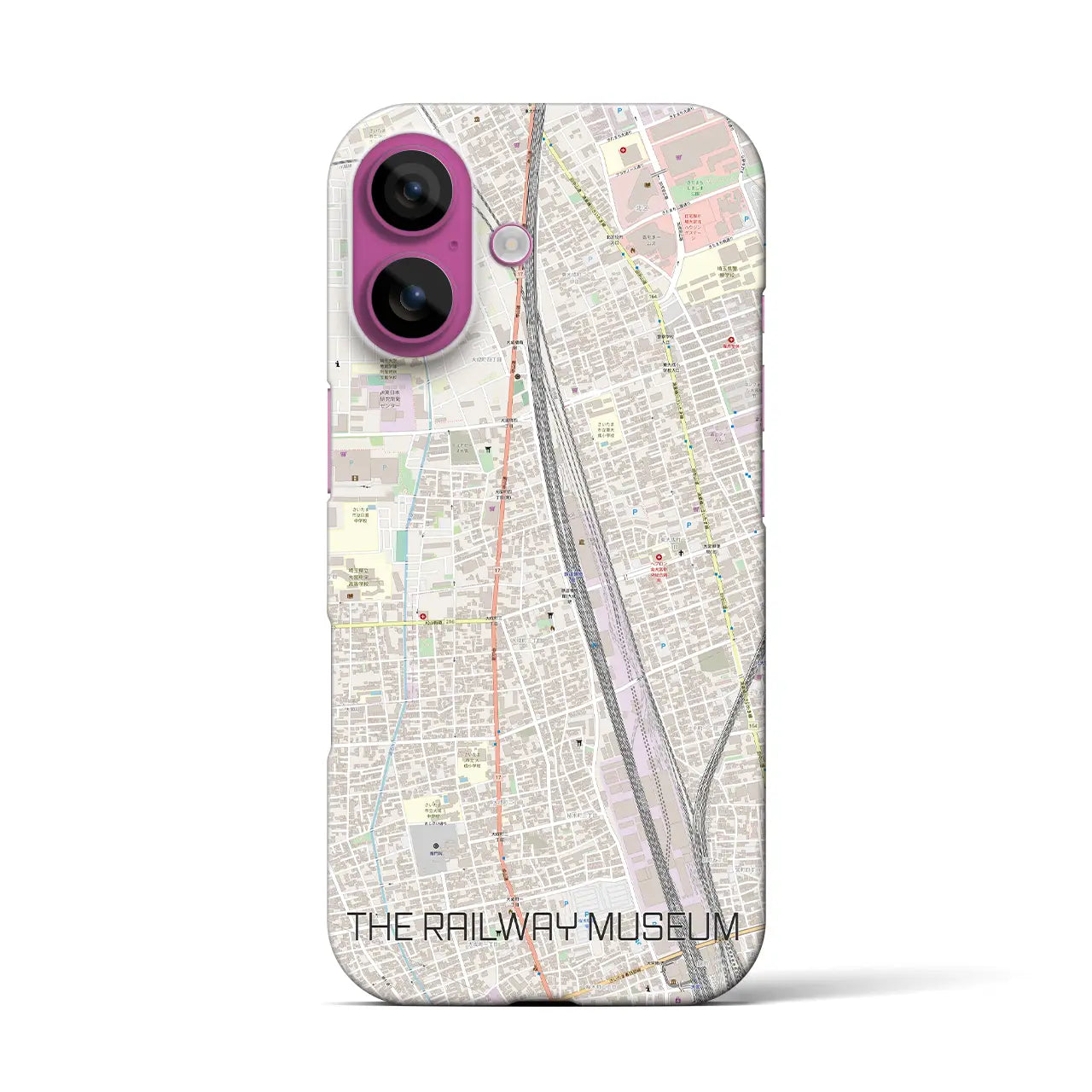 【鉄道博物館(埼玉県)】地図柄iPhoneケース(バックカバータイプ)