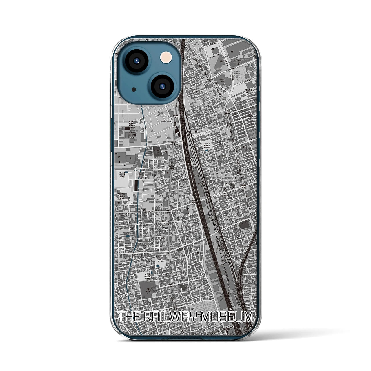 【鉄道博物館(埼玉県)】地図柄iPhoneケース(クリアタイプ)