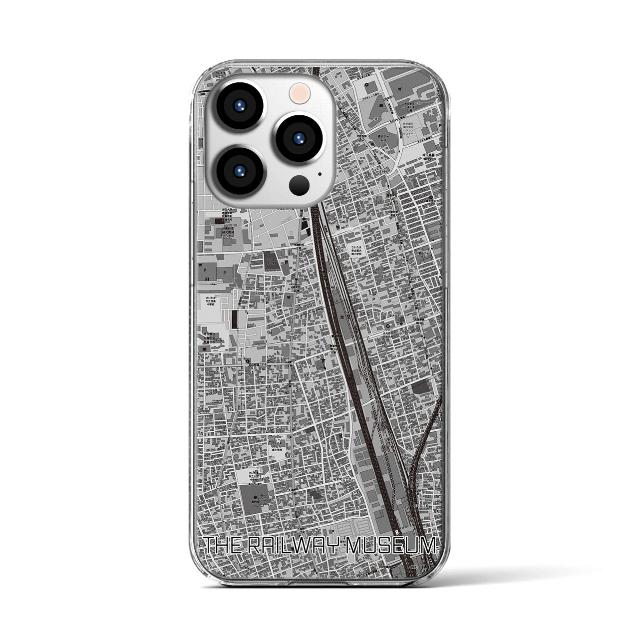 【鉄道博物館(埼玉県)】地図柄iPhoneケース(クリアタイプ)