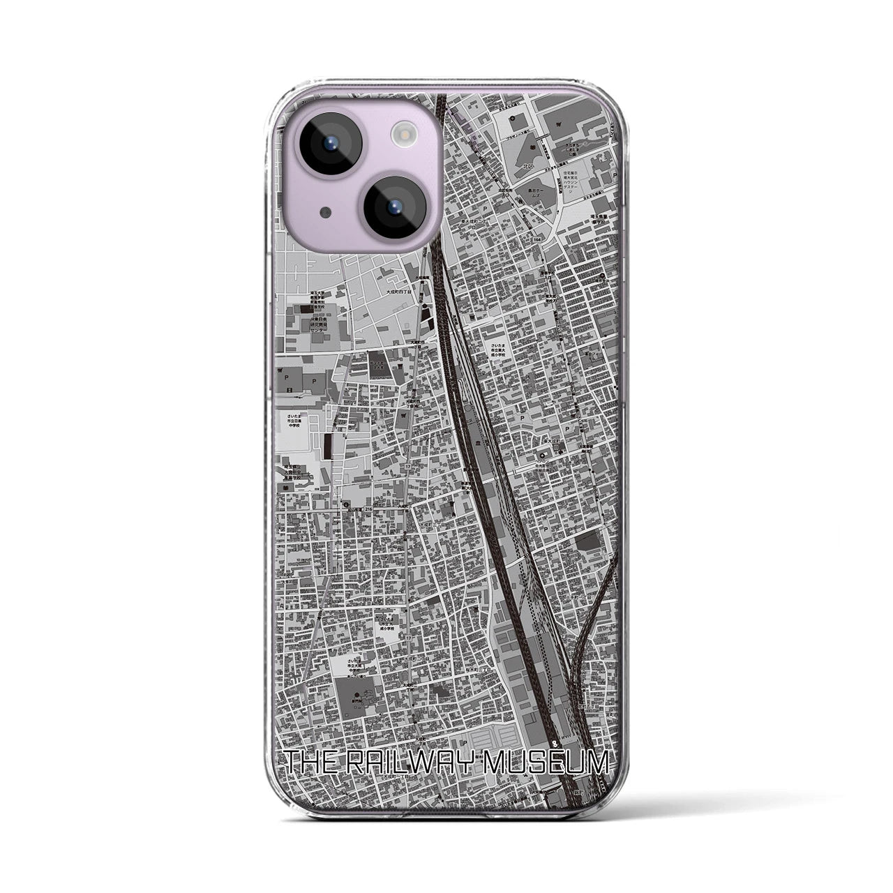【鉄道博物館(埼玉県)】地図柄iPhoneケース(クリアタイプ)