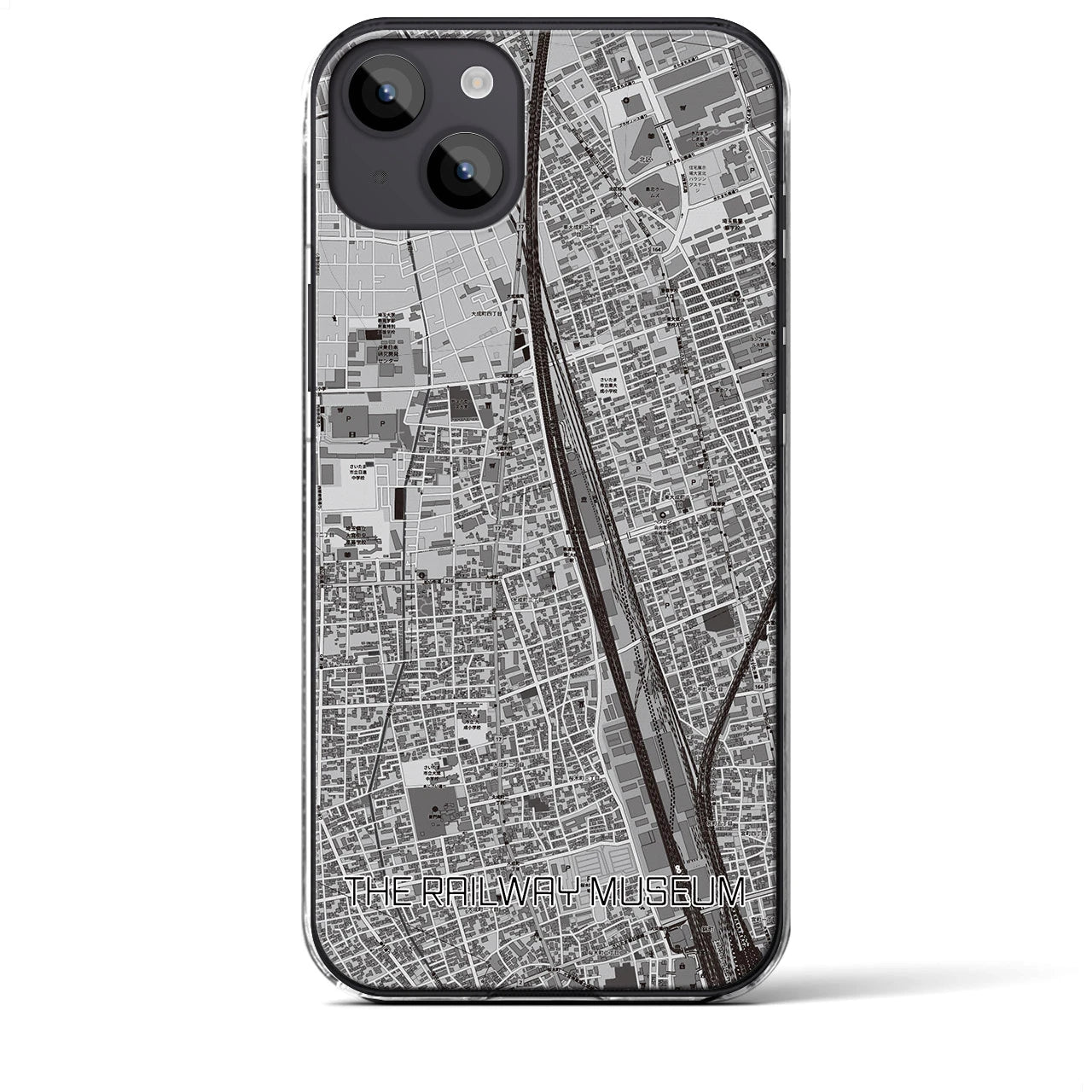 【鉄道博物館(埼玉県)】地図柄iPhoneケース(クリアタイプ)
