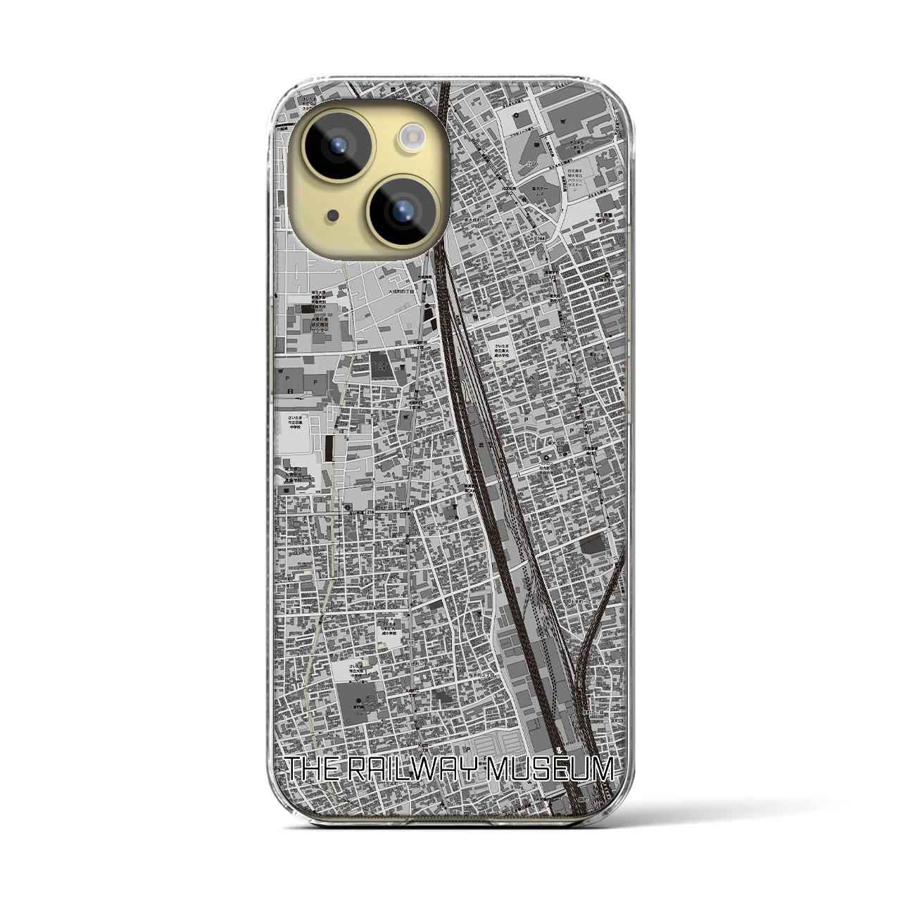 【鉄道博物館(埼玉県)】地図柄iPhoneケース(クリアタイプ)