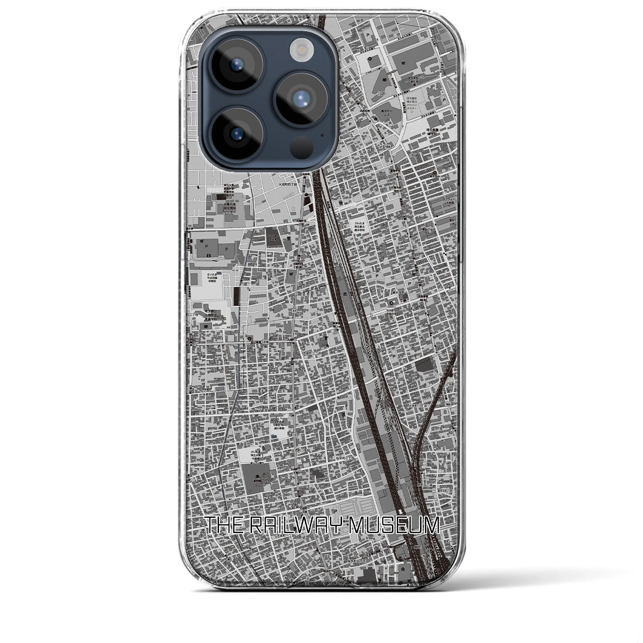 【鉄道博物館(埼玉県)】地図柄iPhoneケース(クリアタイプ)