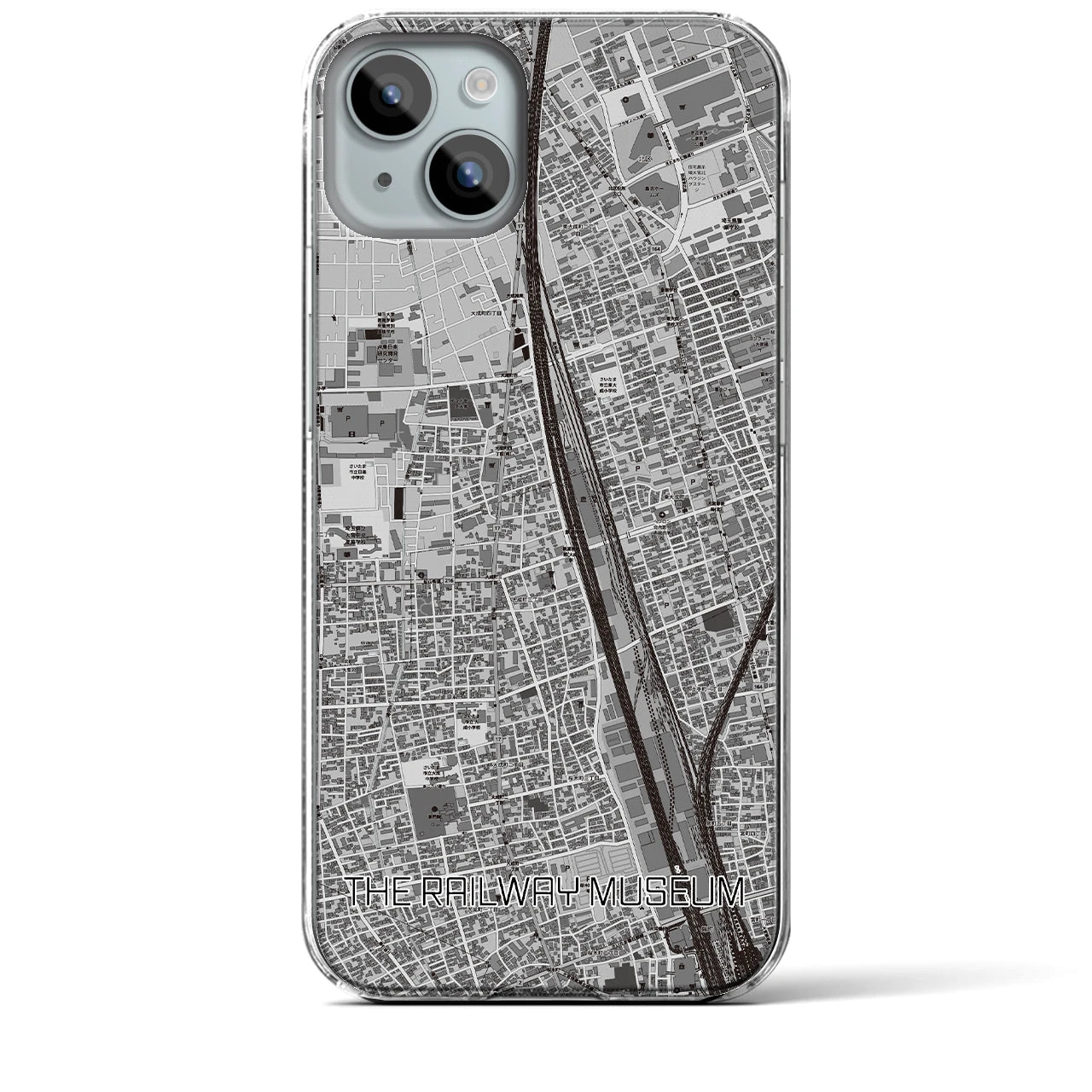【鉄道博物館(埼玉県)】地図柄iPhoneケース(クリアタイプ)