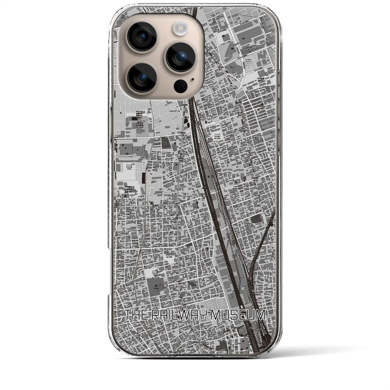 【鉄道博物館(埼玉県)】地図柄iPhoneケース(クリアタイプ)