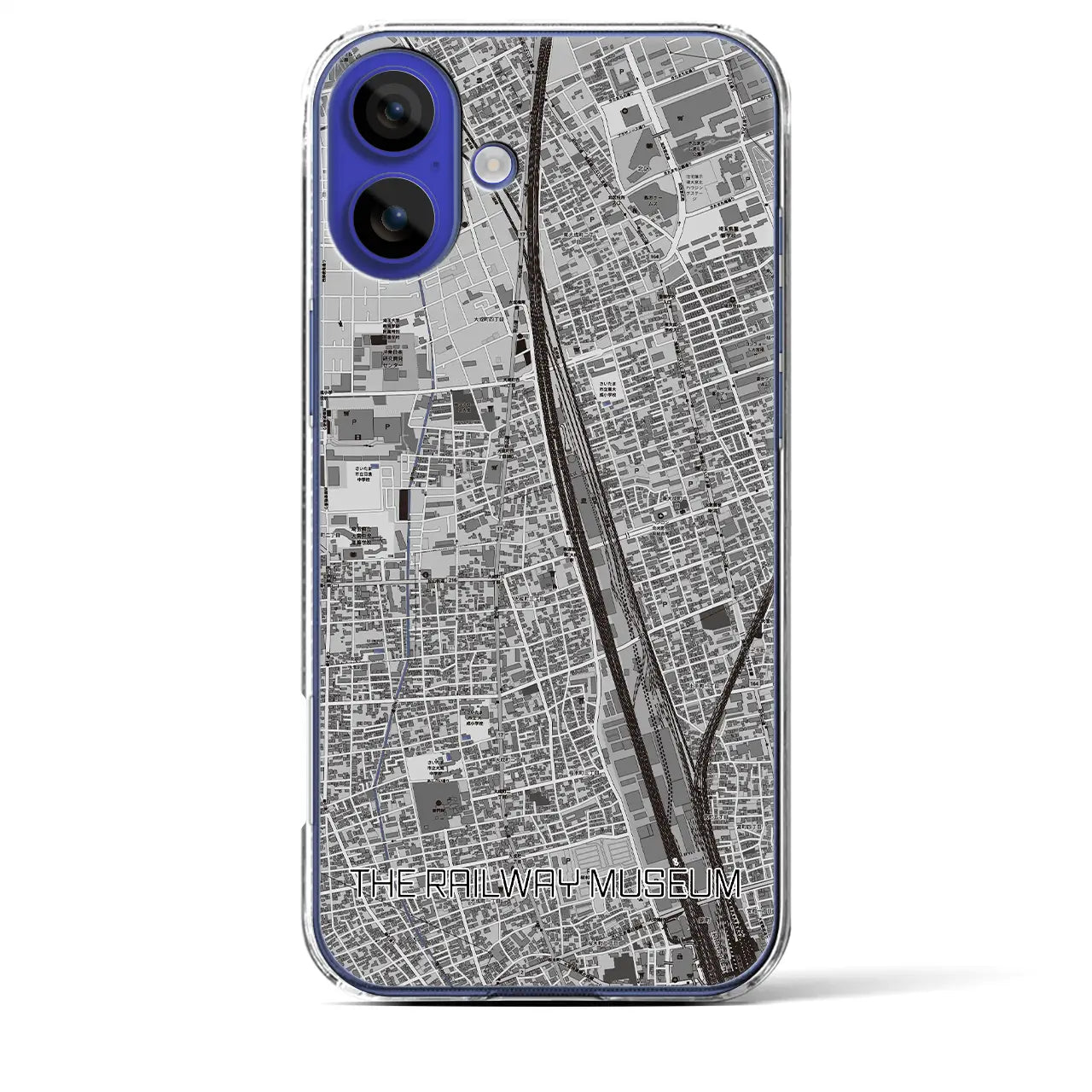 【鉄道博物館(埼玉県)】地図柄iPhoneケース(クリアタイプ)