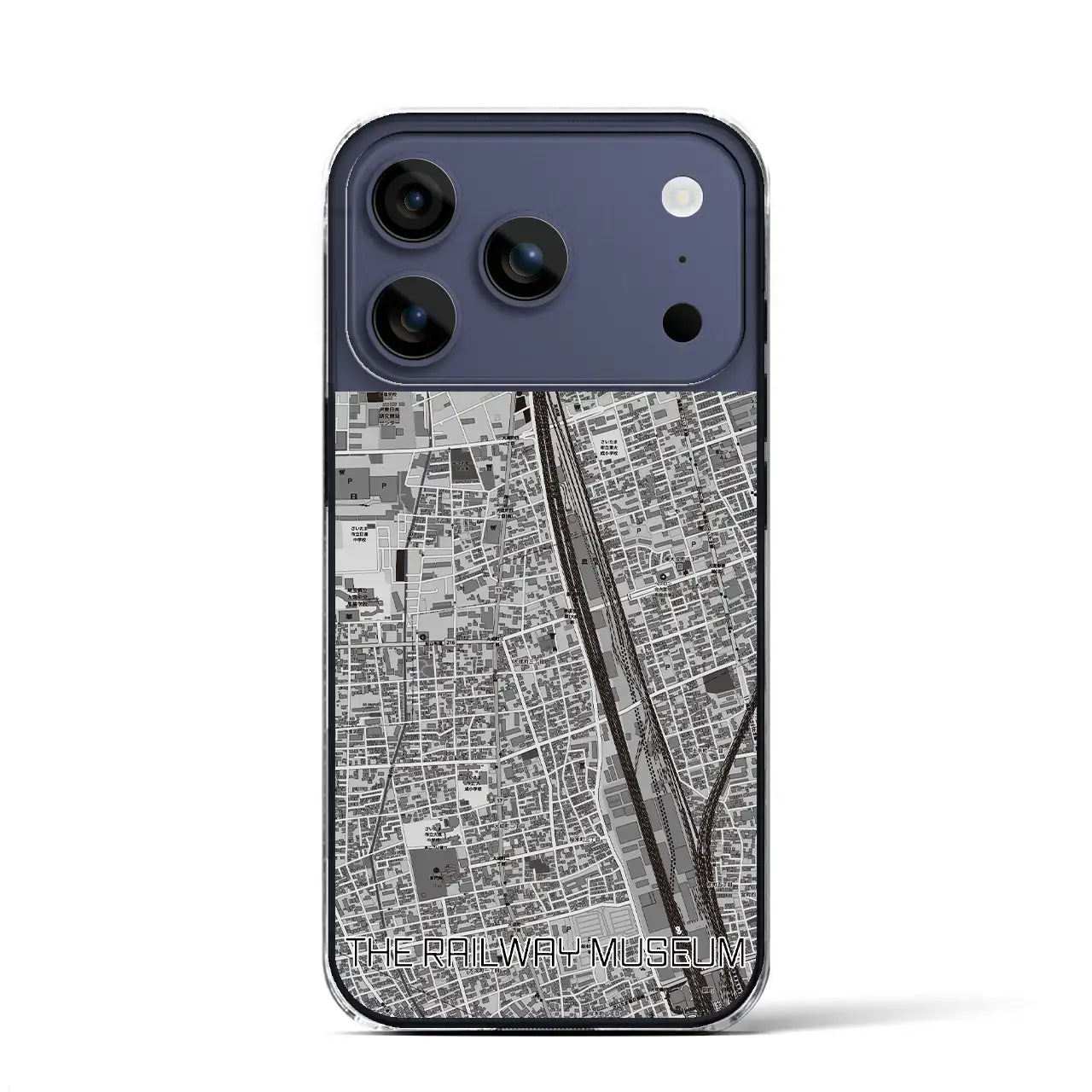 【鉄道博物館(埼玉県)】地図柄iPhoneケース(クリアタイプ)