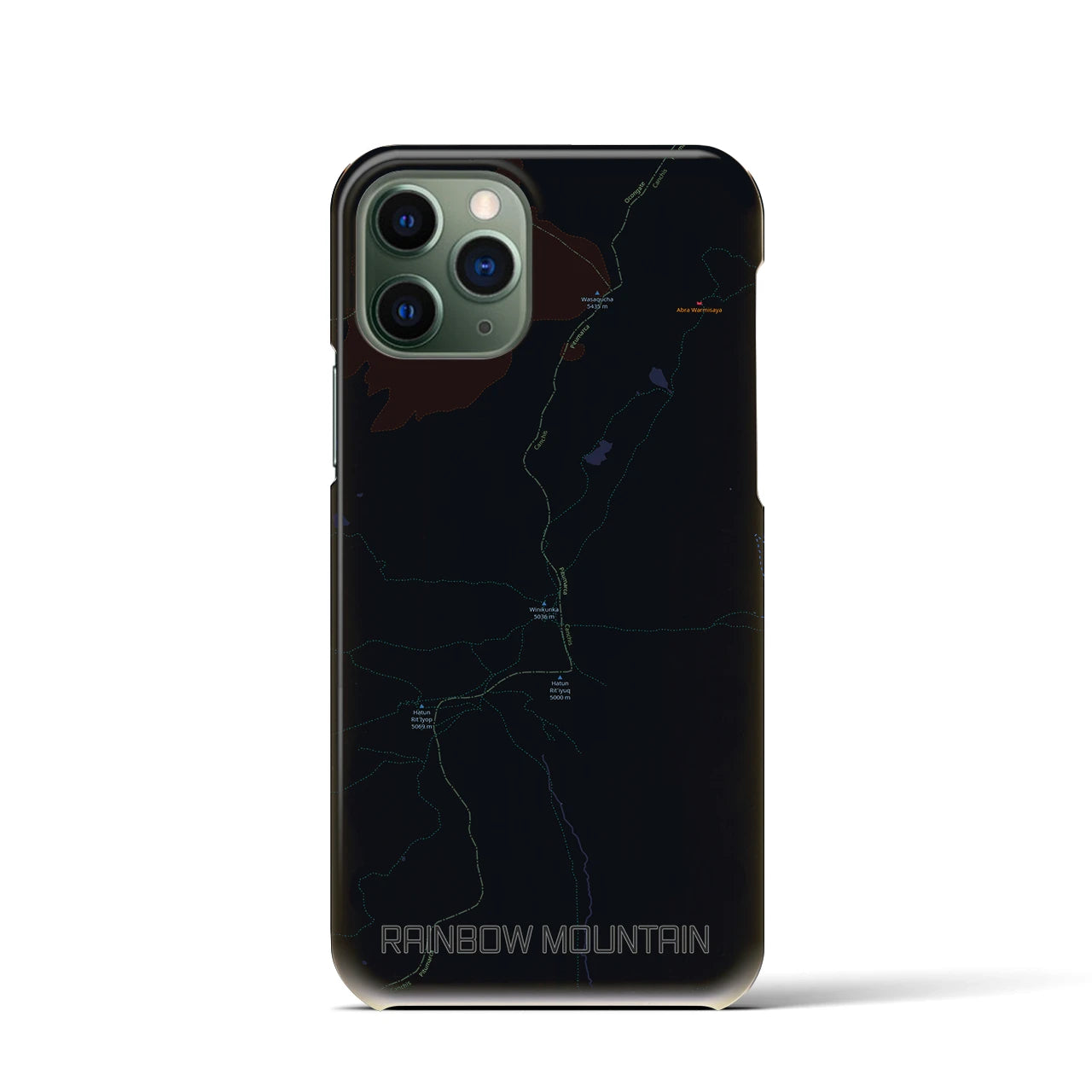 【レインボーマウンテン(ペルー)】地図柄iPhoneケース(バックカバータイプ)