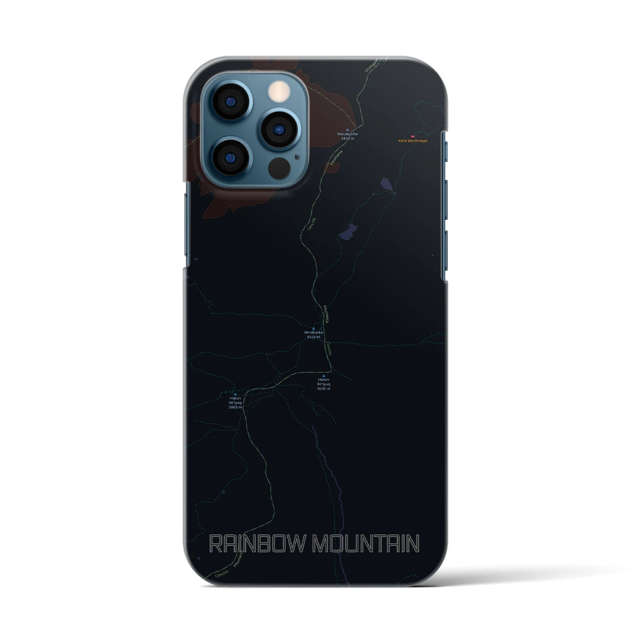 【レインボーマウンテン(ペルー)】地図柄iPhoneケース(バックカバータイプ)