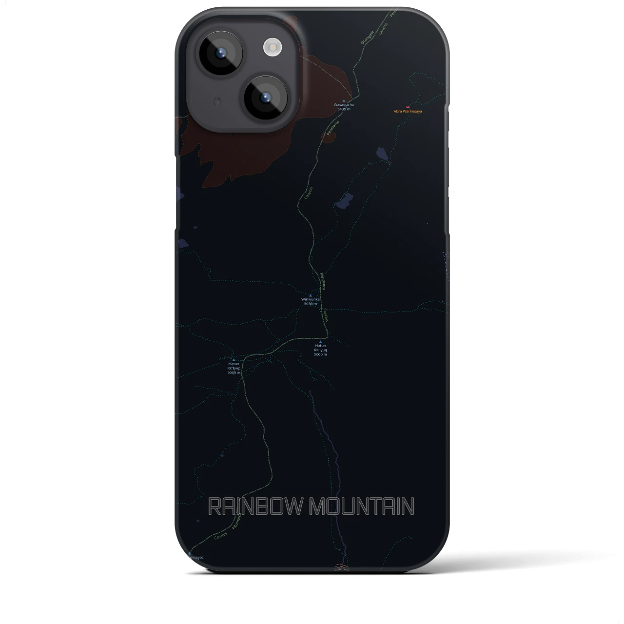 【レインボーマウンテン(ペルー)】地図柄iPhoneケース(バックカバータイプ)
