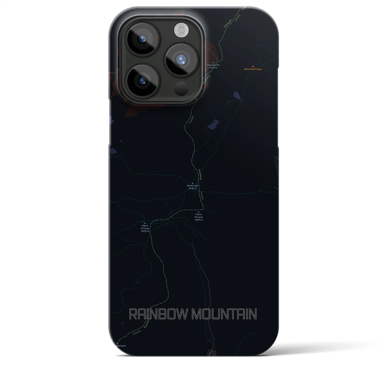 【レインボーマウンテン(ペルー)】地図柄iPhoneケース(バックカバータイプ)