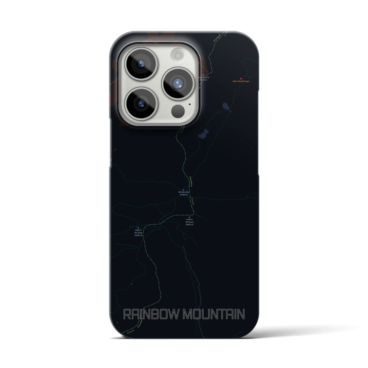 【レインボーマウンテン(ペルー)】地図柄iPhoneケース(バックカバータイプ)