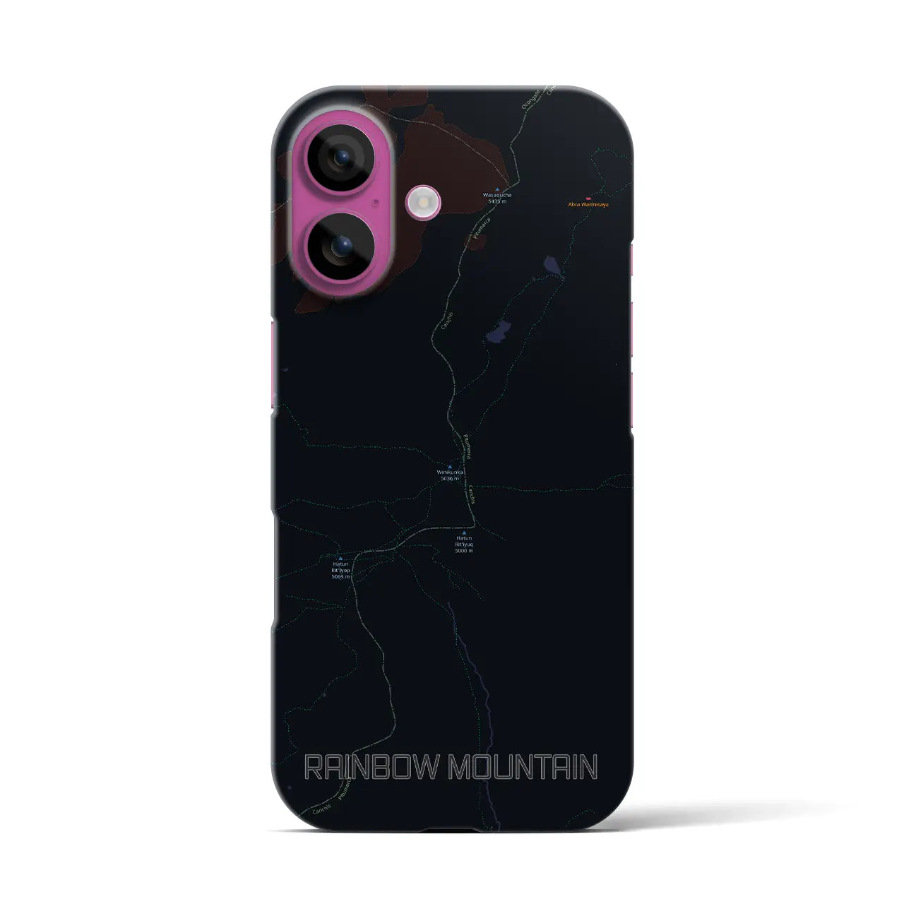 【レインボーマウンテン(ペルー)】地図柄iPhoneケース(バックカバータイプ)