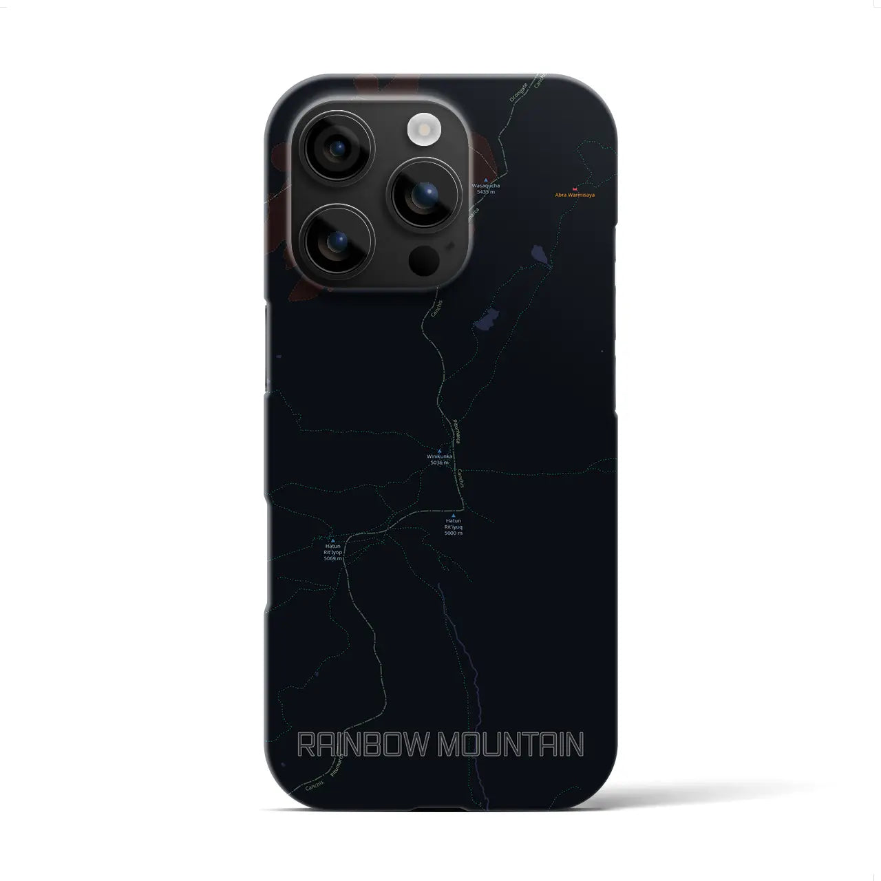 【レインボーマウンテン(ペルー)】地図柄iPhoneケース(バックカバータイプ)