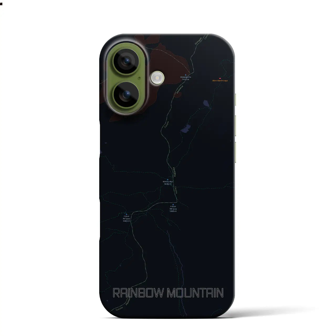 【レインボーマウンテン(ペルー)】地図柄iPhoneケース(バックカバータイプ)