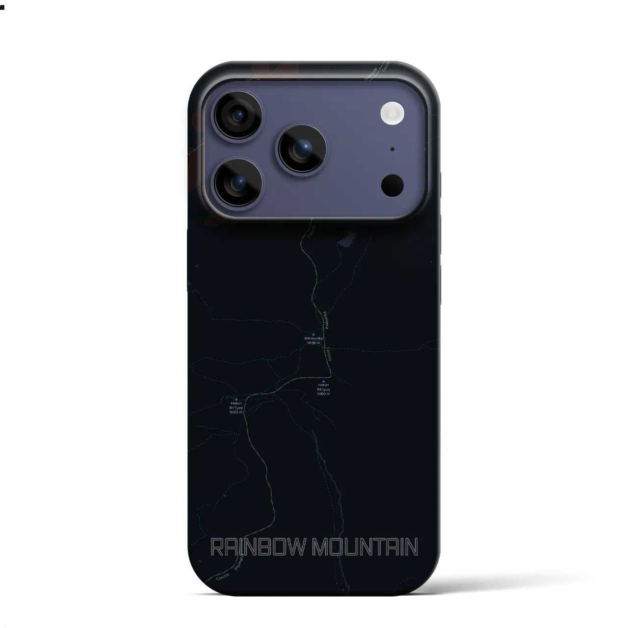 【レインボーマウンテン(ペルー)】地図柄iPhoneケース(バックカバータイプ)