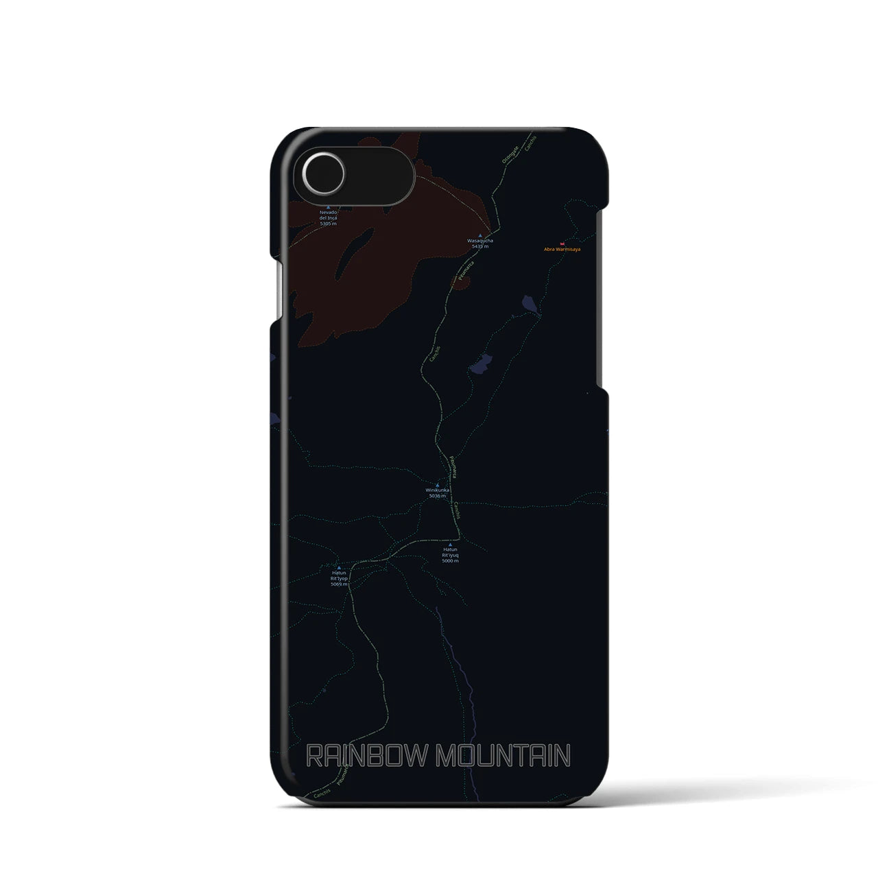 【レインボーマウンテン(ペルー)】地図柄iPhoneケース(バックカバータイプ)