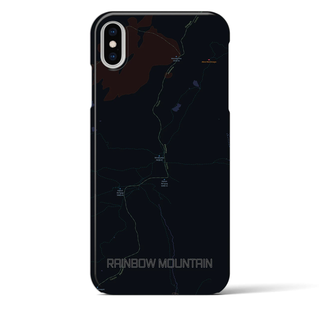 【レインボーマウンテン(ペルー)】地図柄iPhoneケース(バックカバータイプ)