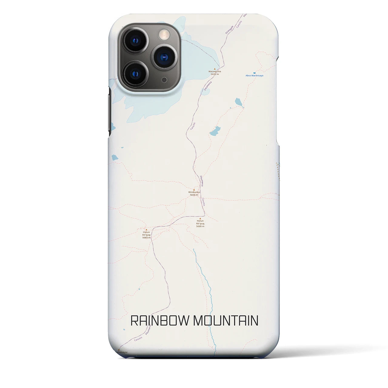 【レインボーマウンテン(ペルー)】地図柄iPhoneケース(バックカバータイプ)
