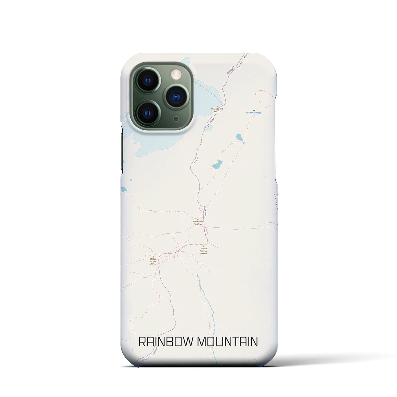 【レインボーマウンテン(ペルー)】地図柄iPhoneケース(バックカバータイプ)