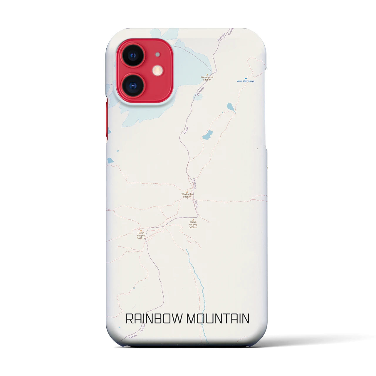 【レインボーマウンテン(ペルー)】地図柄iPhoneケース(バックカバータイプ)