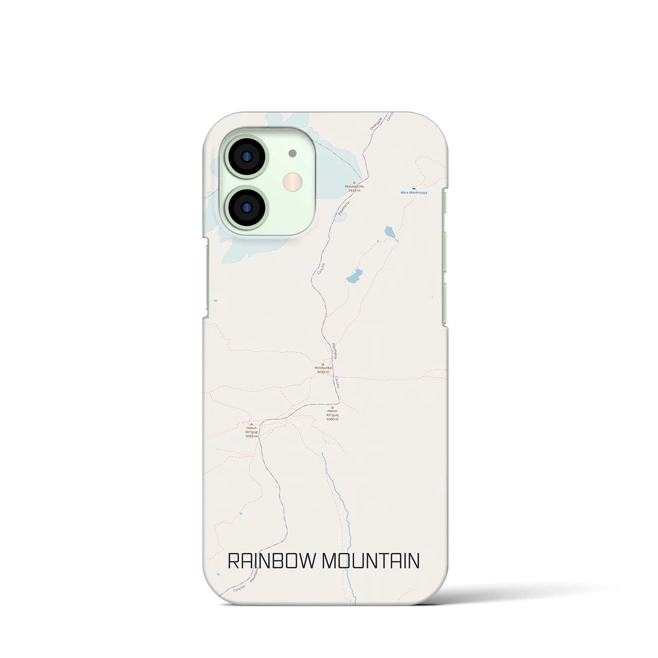 【レインボーマウンテン(ペルー)】地図柄iPhoneケース(バックカバータイプ)
