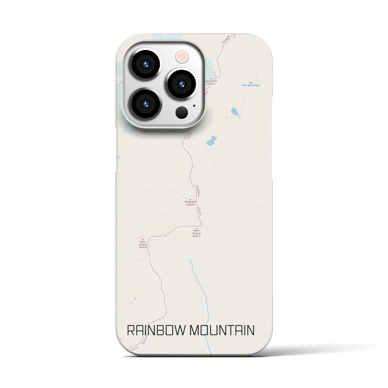 【レインボーマウンテン(ペルー)】地図柄iPhoneケース(バックカバータイプ)