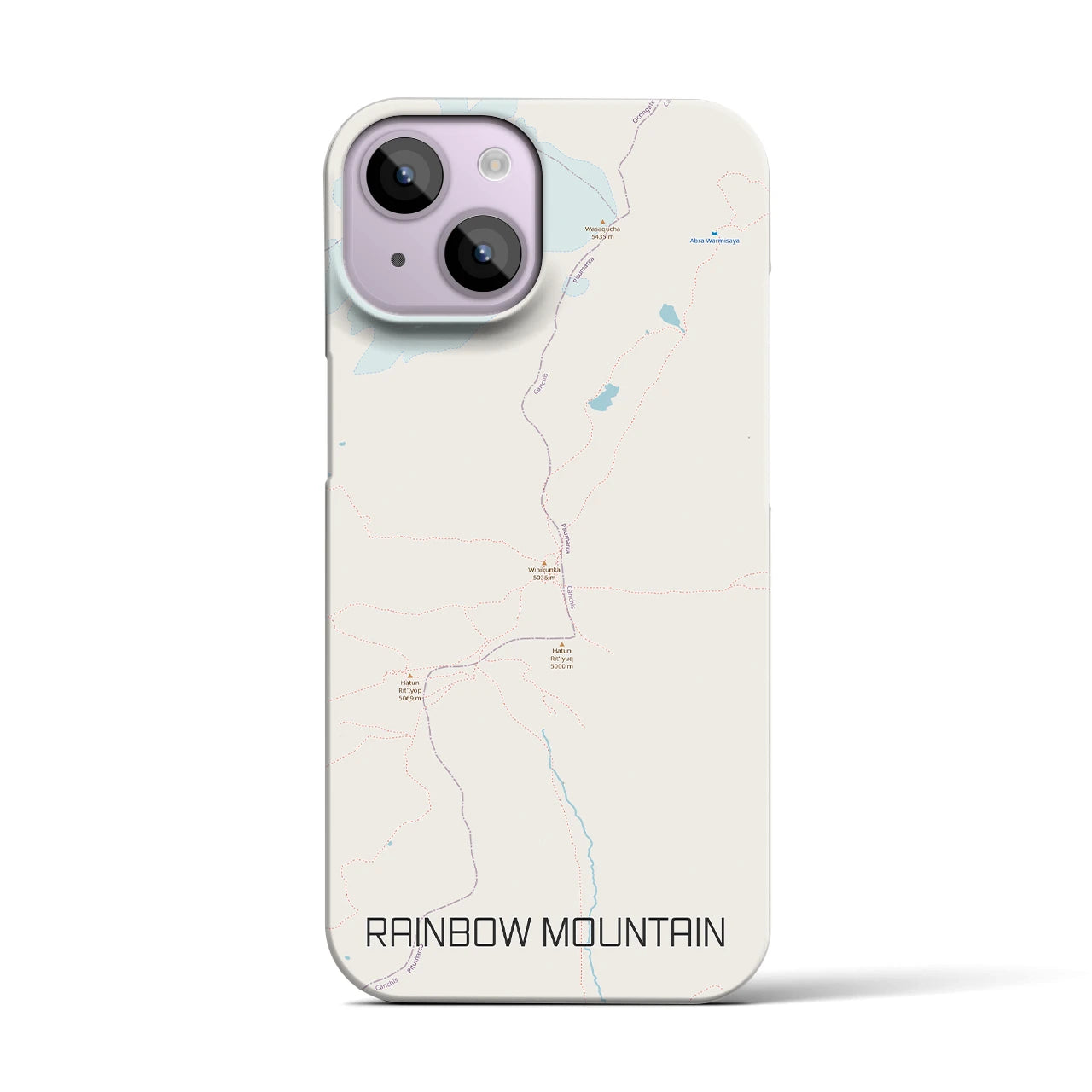 【レインボーマウンテン(ペルー)】地図柄iPhoneケース(バックカバータイプ)