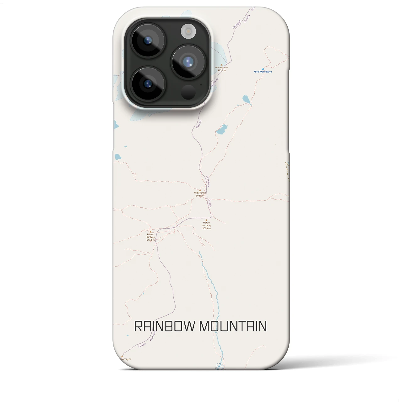 【レインボーマウンテン(ペルー)】地図柄iPhoneケース(バックカバータイプ)