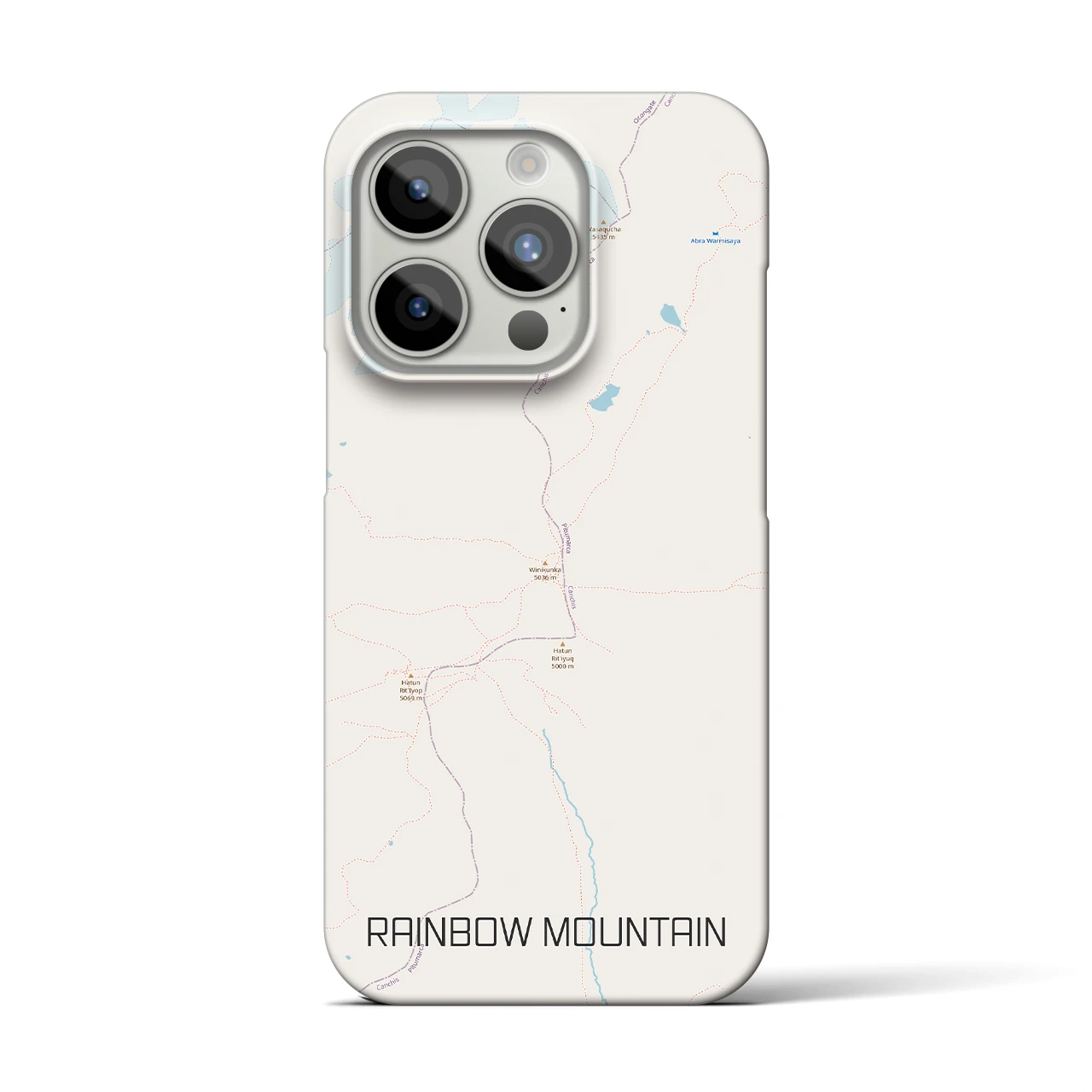 【レインボーマウンテン(ペルー)】地図柄iPhoneケース(バックカバータイプ)