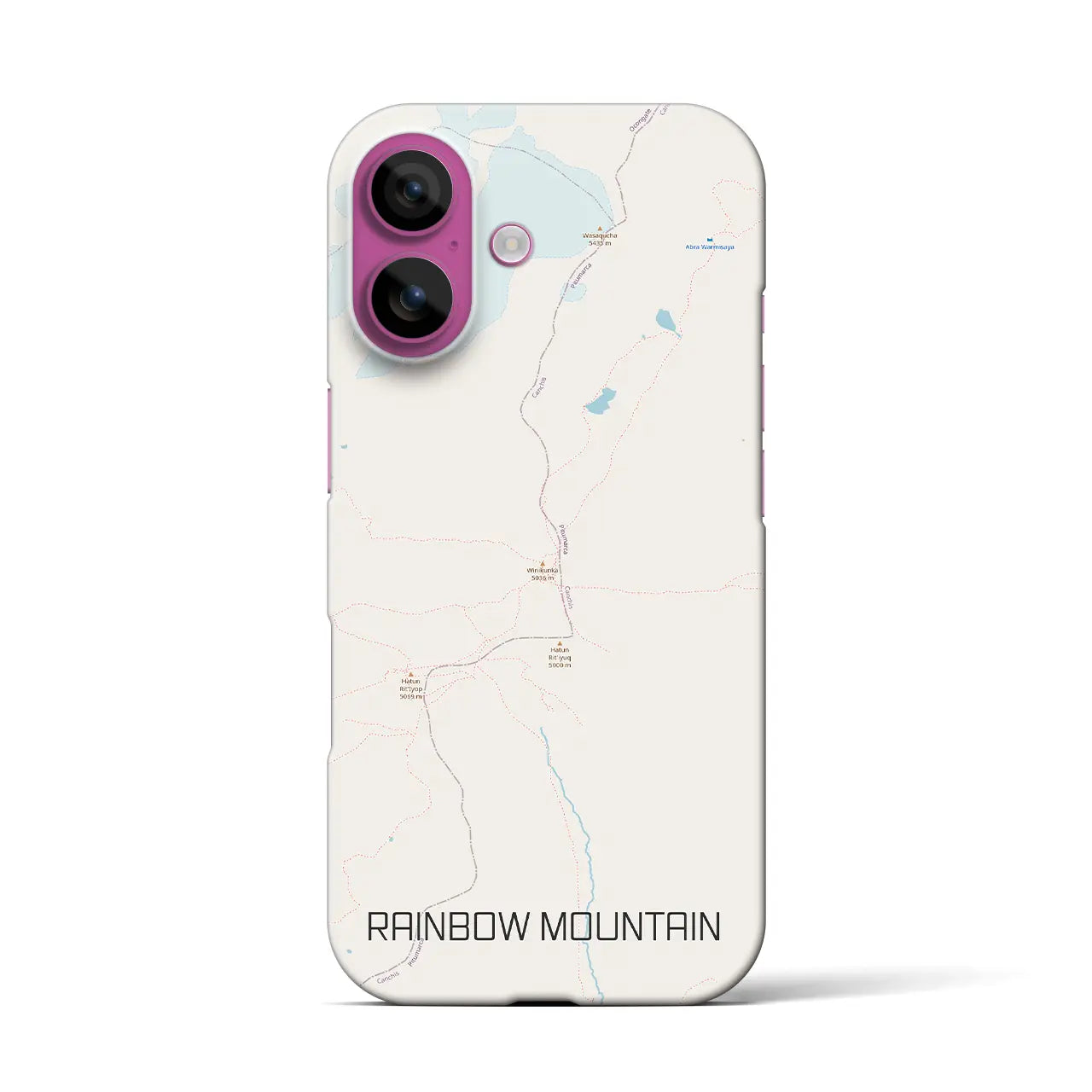 【レインボーマウンテン(ペルー)】地図柄iPhoneケース(バックカバータイプ)