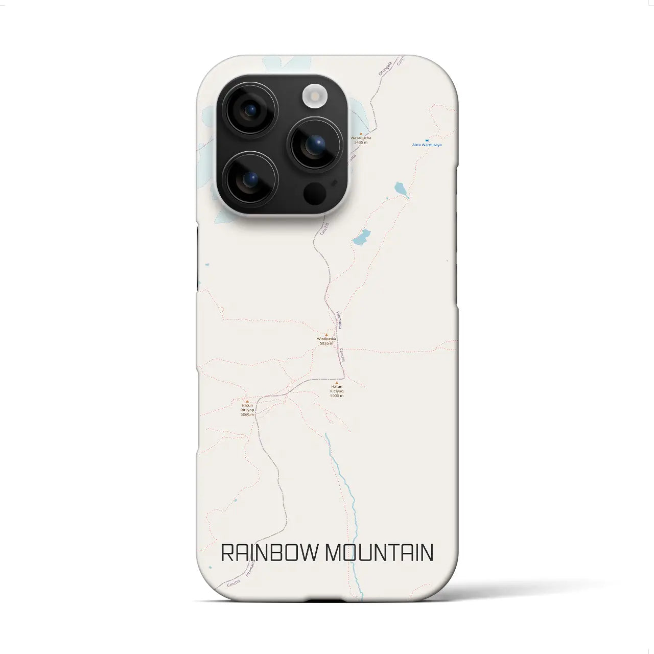 【レインボーマウンテン(ペルー)】地図柄iPhoneケース(バックカバータイプ)