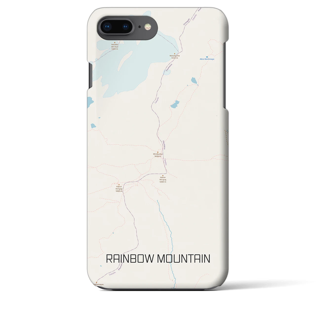 【レインボーマウンテン(ペルー)】地図柄iPhoneケース(バックカバータイプ)