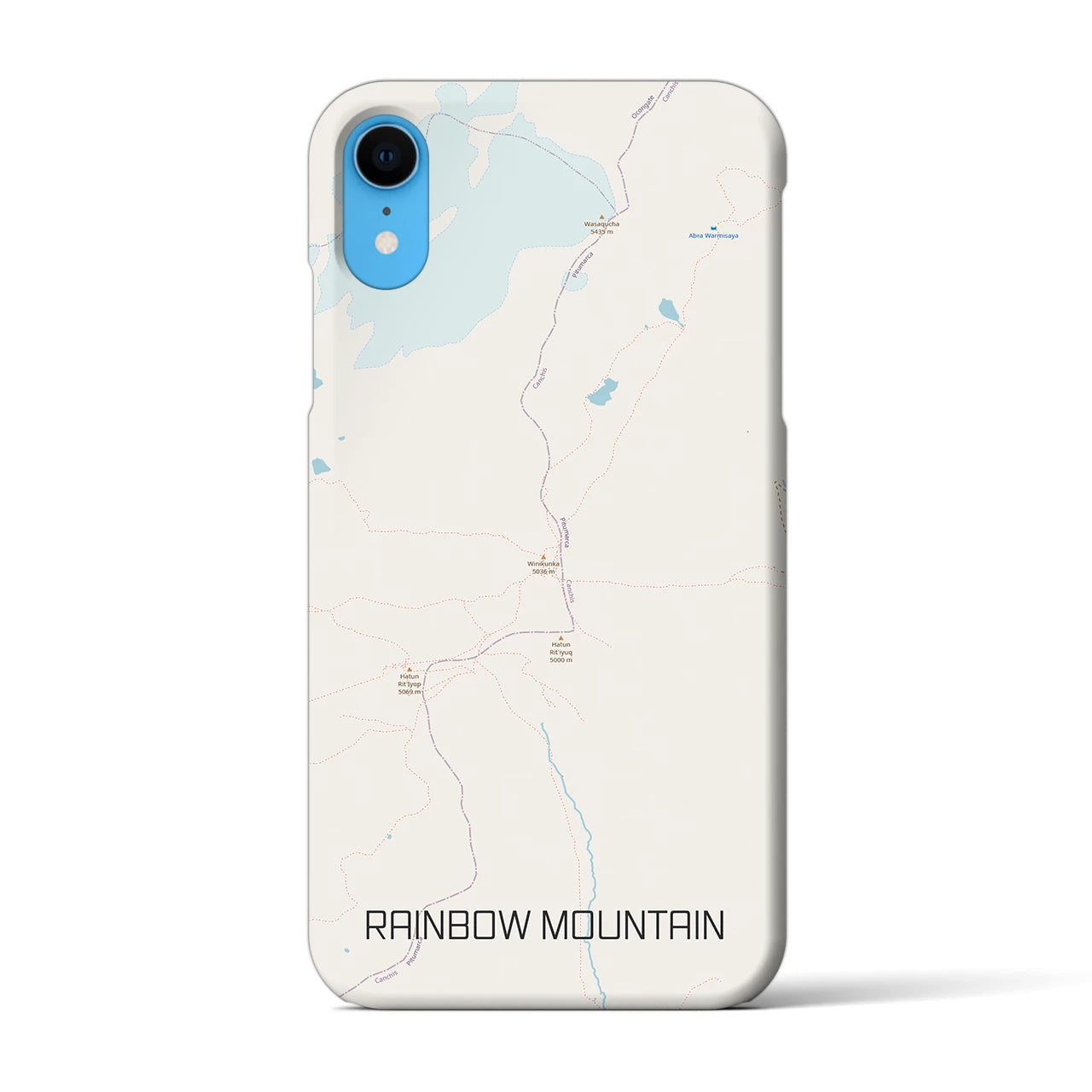 【レインボーマウンテン(ペルー)】地図柄iPhoneケース(バックカバータイプ)