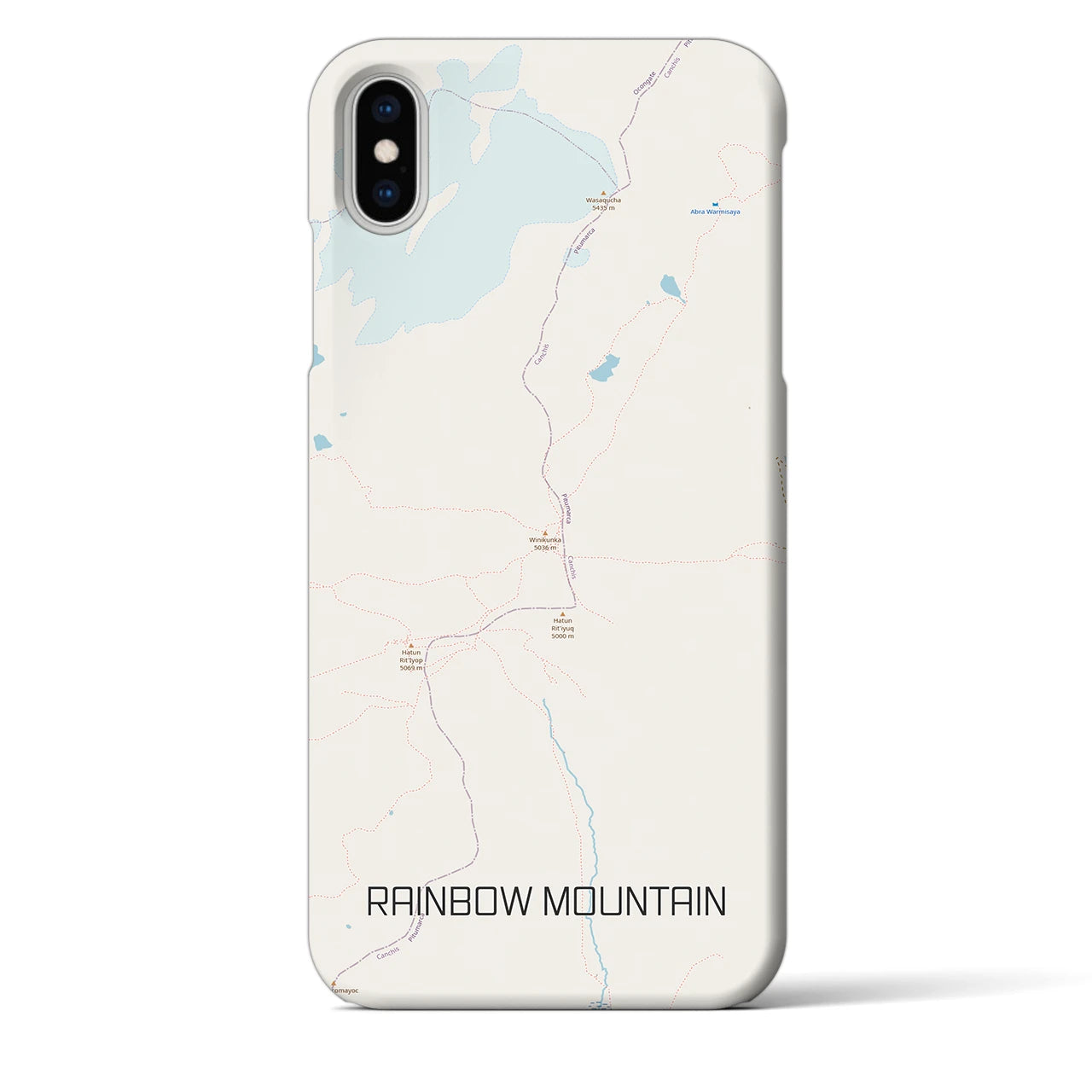 【レインボーマウンテン(ペルー)】地図柄iPhoneケース(バックカバータイプ)