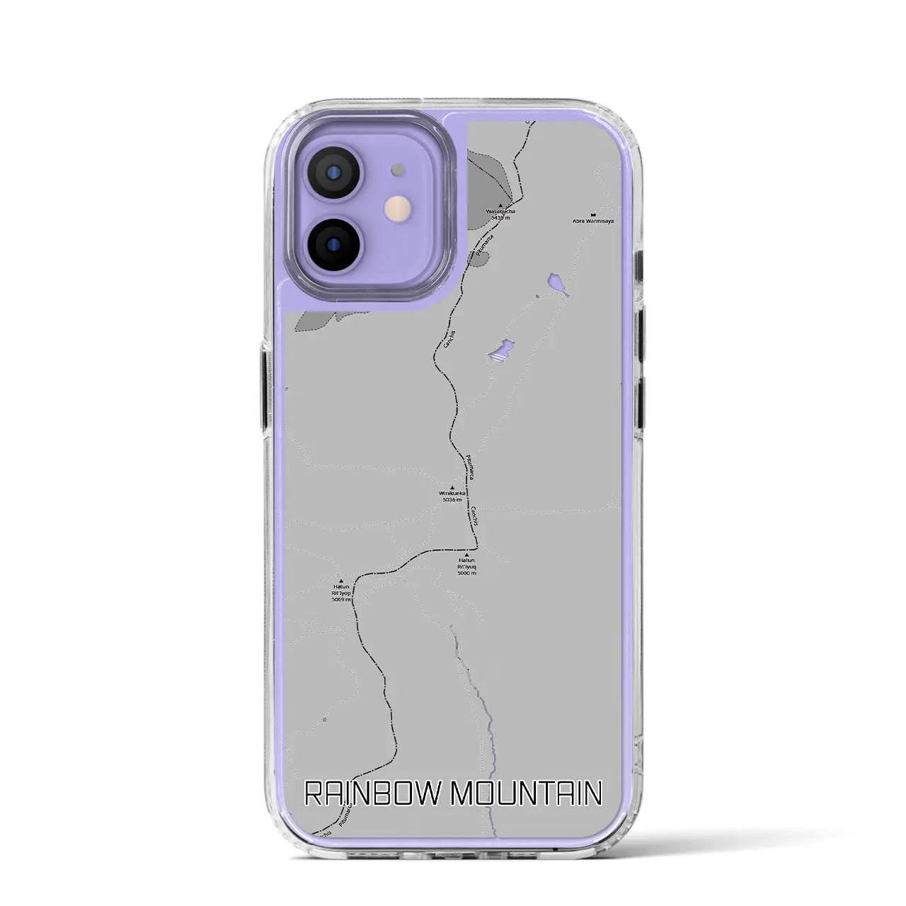 【レインボーマウンテン(ペルー)】地図柄iPhoneケース(MagSafeタイプ)