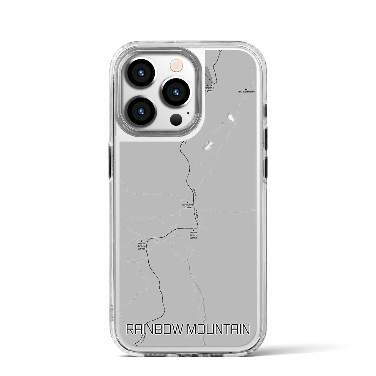 【レインボーマウンテン(ペルー)】地図柄iPhoneケース(MagSafeタイプ)