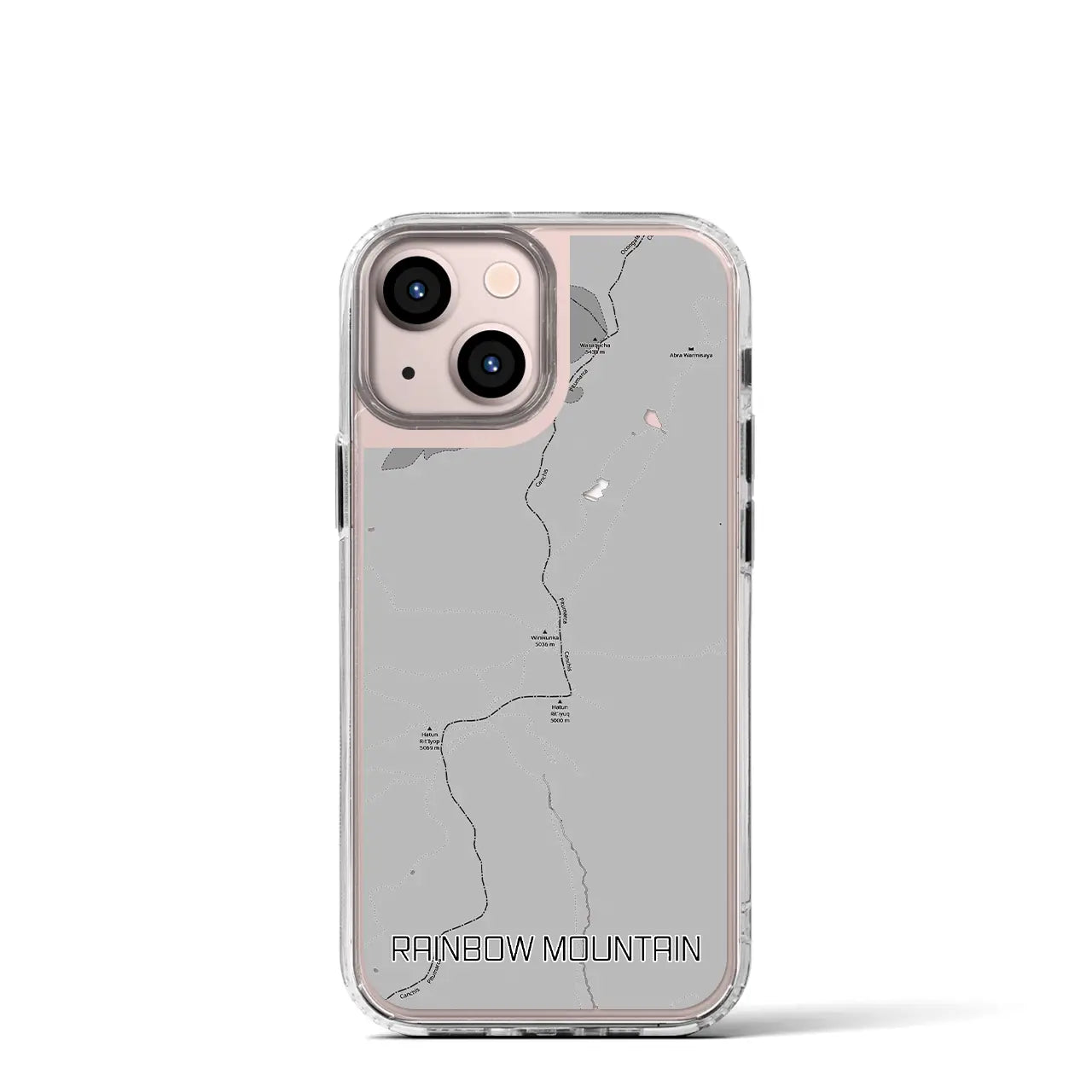 【レインボーマウンテン(ペルー)】地図柄iPhoneケース(MagSafeタイプ)