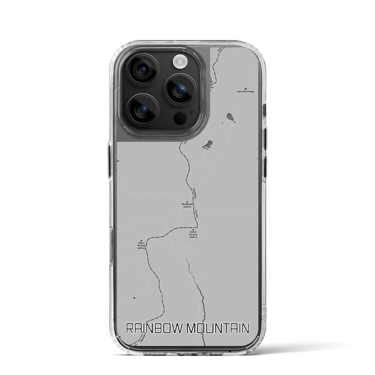 【レインボーマウンテン(ペルー)】地図柄iPhoneケース(MagSafeタイプ)