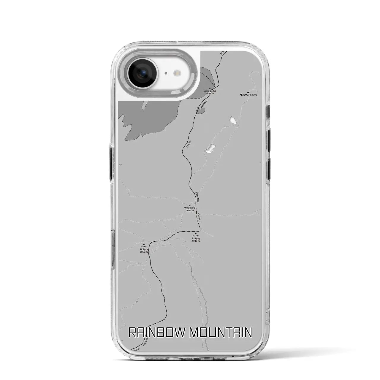 【レインボーマウンテン(ペルー)】地図柄iPhoneケース(MagSafeタイプ)