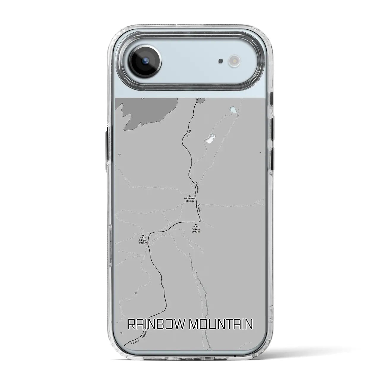 【レインボーマウンテン(ペルー)】地図柄iPhoneケース(MagSafeタイプ)
