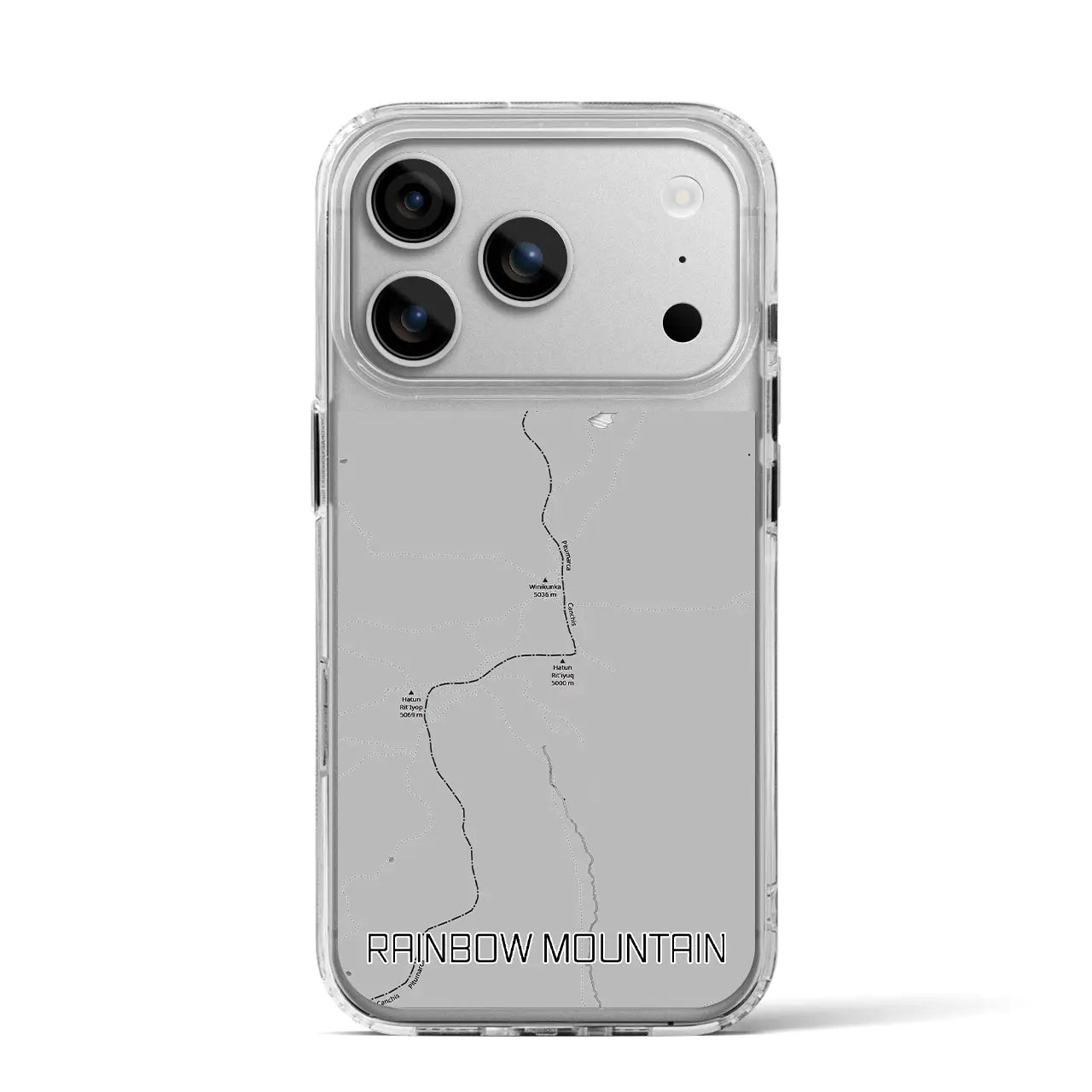 【レインボーマウンテン(ペルー)】地図柄iPhoneケース(MagSafeタイプ)