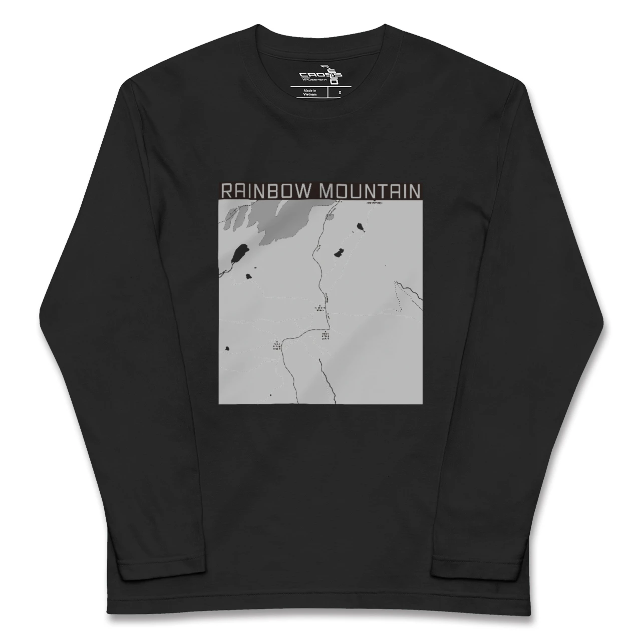 【レインボーマウンテン(ペルー)】地図柄ロングスリーブTシャツ