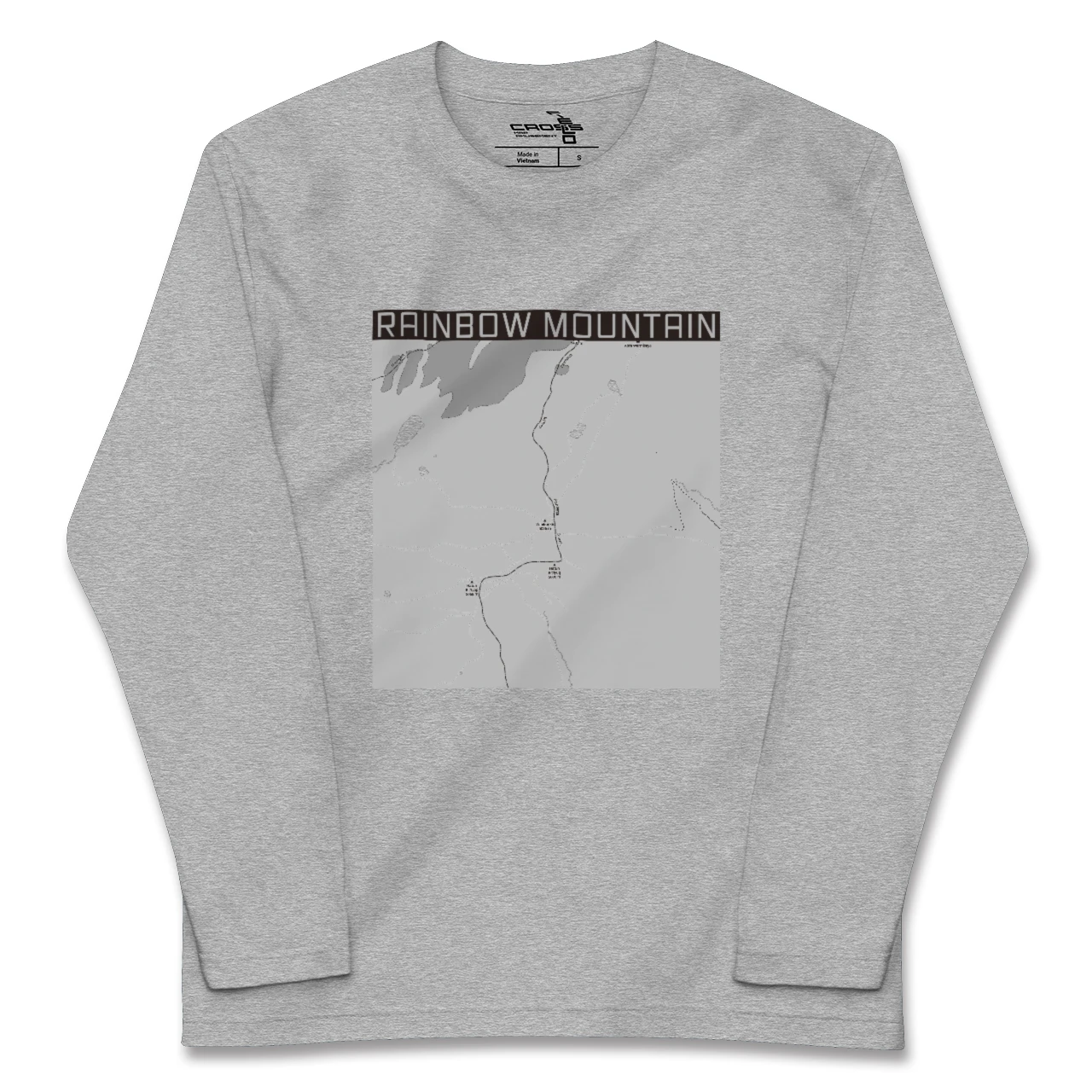 【レインボーマウンテン(ペルー)】地図柄ロングスリーブTシャツ