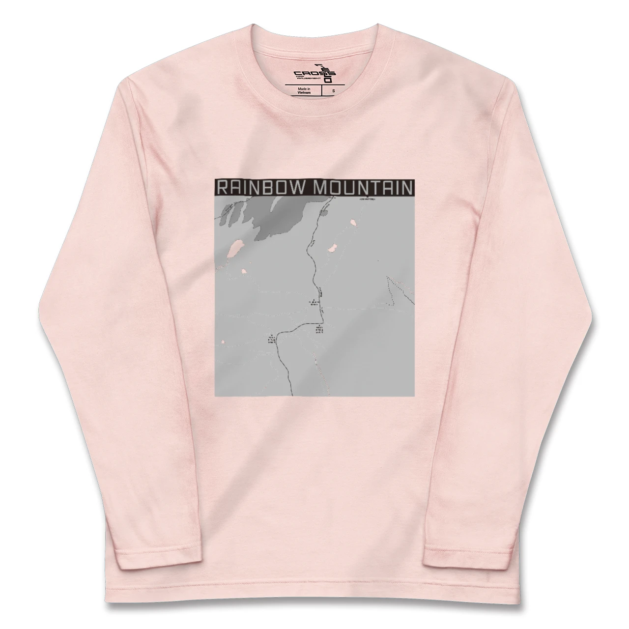 【レインボーマウンテン(ペルー)】地図柄ロングスリーブTシャツ