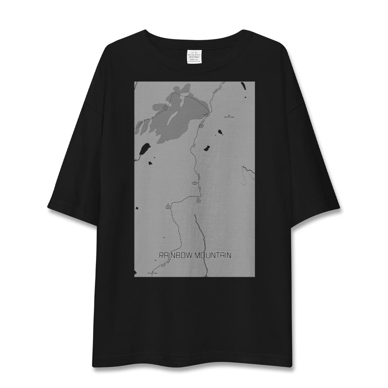 【レインボーマウンテン(ペルー)】地図柄ビッグシルエットTシャツ
